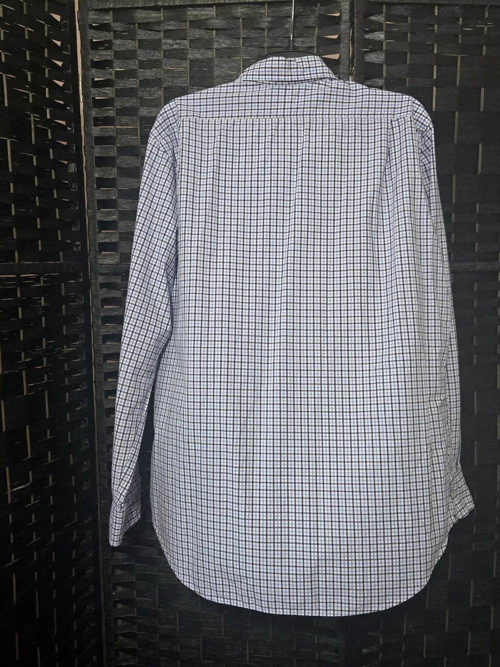 Polo by Ralph Lauren Men's Blue Check Button-Down Long Sleeve Shirt Large